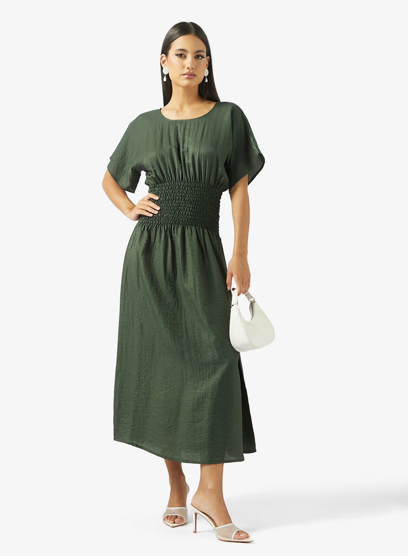 hayas closet Square Neck Belted Under Abaya Dress - Image 4